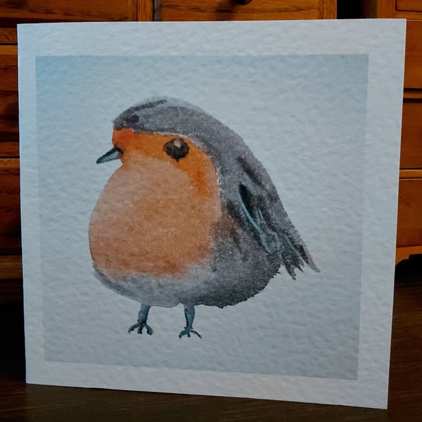 Christmas Robin - reproduced from Original Watercolour x 4 cards, one design