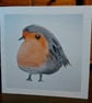 Christmas Robin - reproduced from Original Watercolour x 4 cards, one design