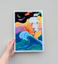 Goldfish Ship A4 Art Print