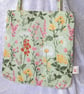 Upcycled tea towel Wildflowers tote bag - Image 1