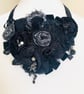 Black Victorian bib boho chic necklace choker  - Image 6