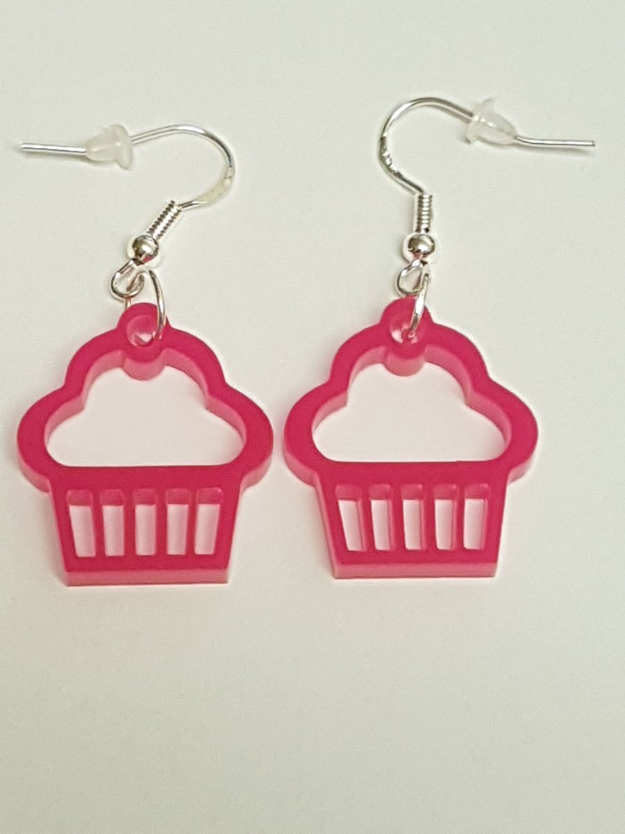 Cupcake Earrings - Acrylic