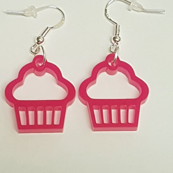 Cupcake Earrings - Acrylic