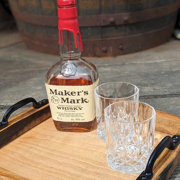 Whiskey Barrel Oak Tray