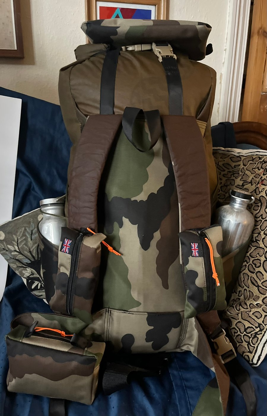 Wax cotton Ultralight rolltop rucksac and accessories