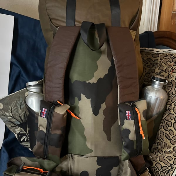 Wax cotton Ultralight rolltop rucksac and accessories