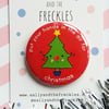 put your hands in the air for christmas - 38mm pin badge  - christmas badge 
