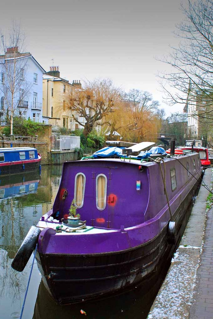 Narrow Boats Regent's Canal Camden London UK Photograph Print