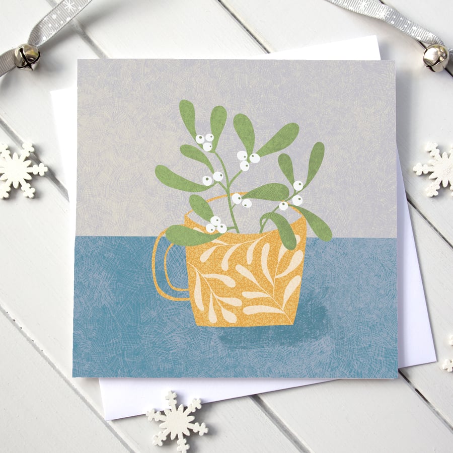 'Mistletoe' Greetings Card