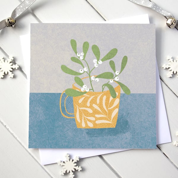 'Mistletoe' Greetings Card