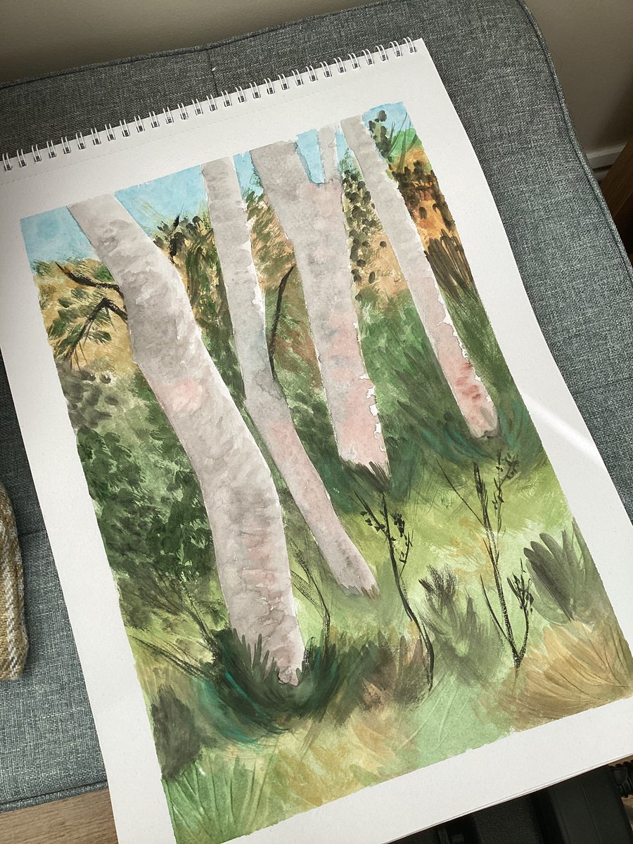 Woodland,watercolour painting