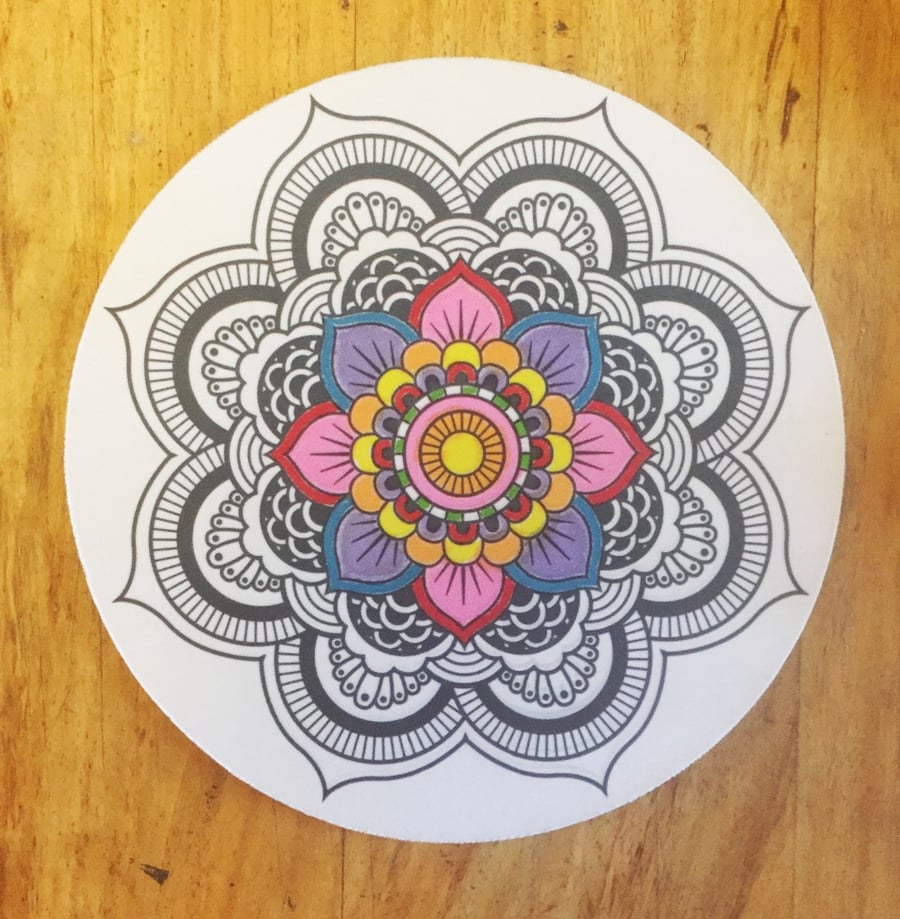 Adult Colouring Round Mousepad Placemats