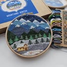 Mountains Winter Cross Stitch Kit