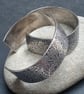 Sterling silver cuff bangle, Spiral pattern, Gift for beach lover - Image 9