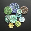 Sale Set of 10 handmade ceramic buttons