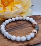 White howlite and copper stretch bracelet