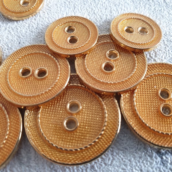 ITALIAN Gold & Enamel Designer buttons 15mm 19mm 23mm