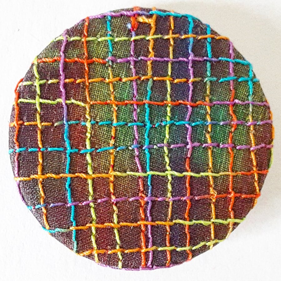 38mm Stitched Silk Badge 