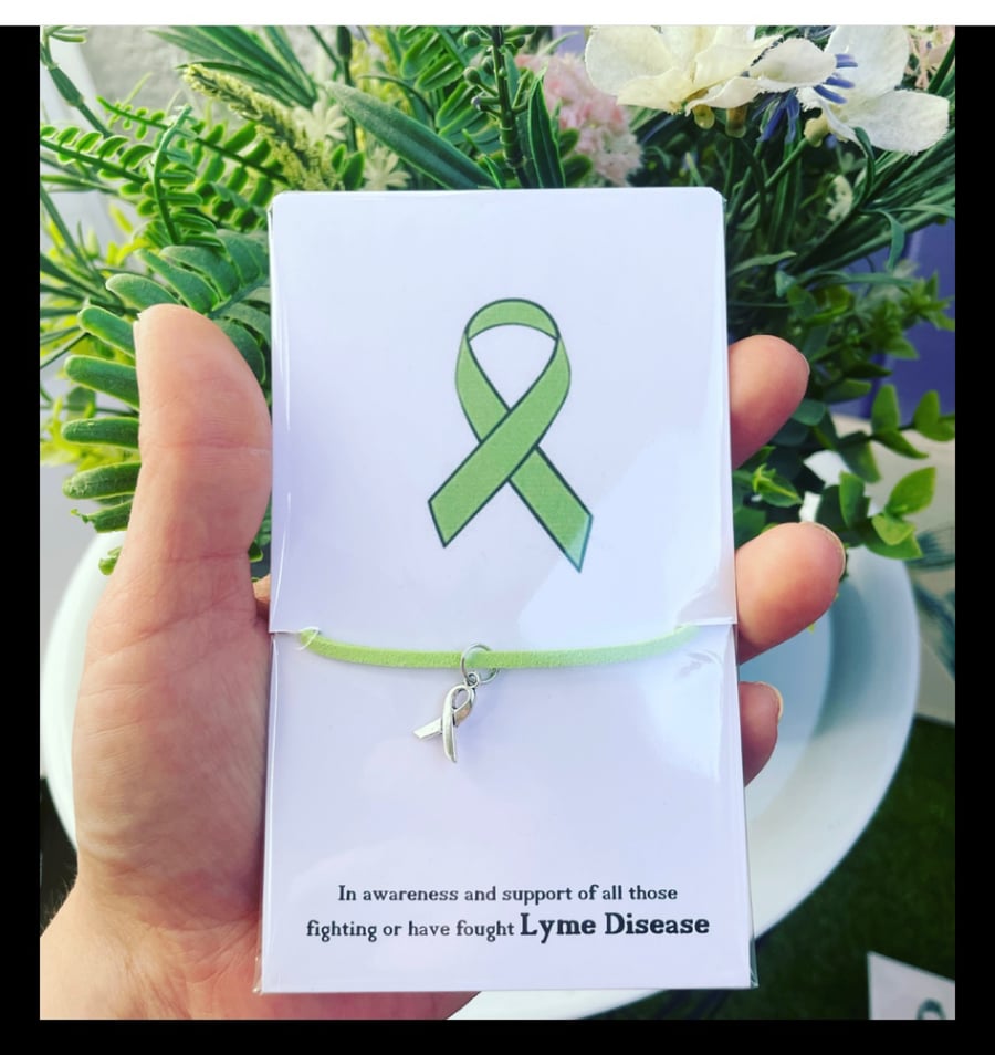 Lyme disease awareness wish bracelet gift bracelet awareness charm bracelet 