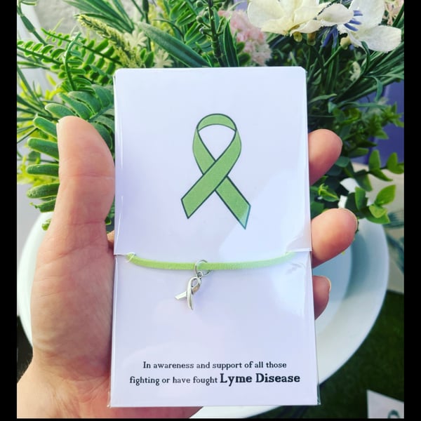 Lyme disease awareness wish bracelet gift bracelet awareness charm bracelet 