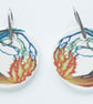 Handmade Elements Artwork Ceramic Earrings with Silver Coloured Ear Wires - Image 2