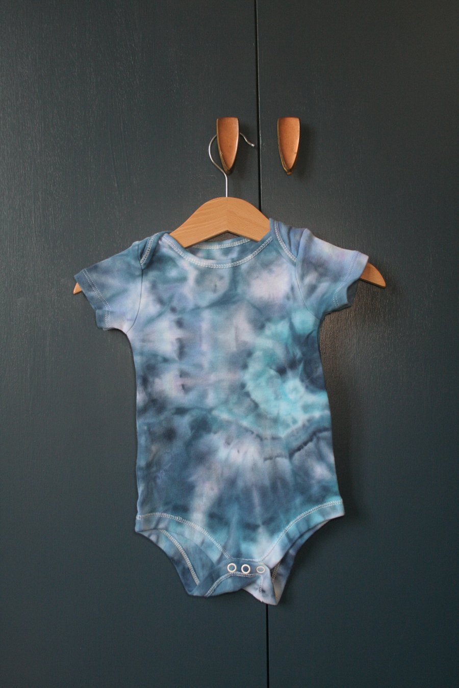 6-9 Month Ice-Dyed Swirl Vest in Blues