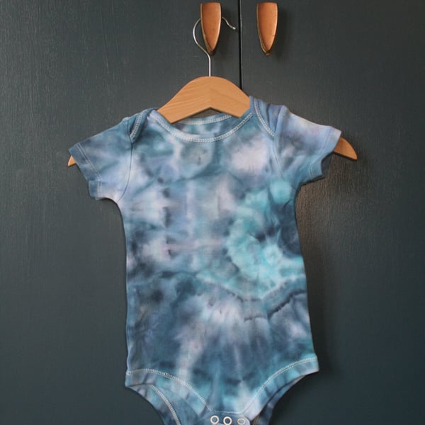 6-9 Month Ice-Dyed Swirl Vest in Blues