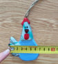 Fused Glass Chicken ornament - Image 5