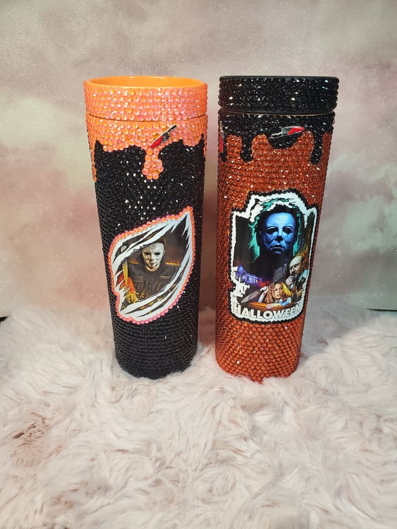 Michael Myers Halloween Rhinestone Horror Tumbler