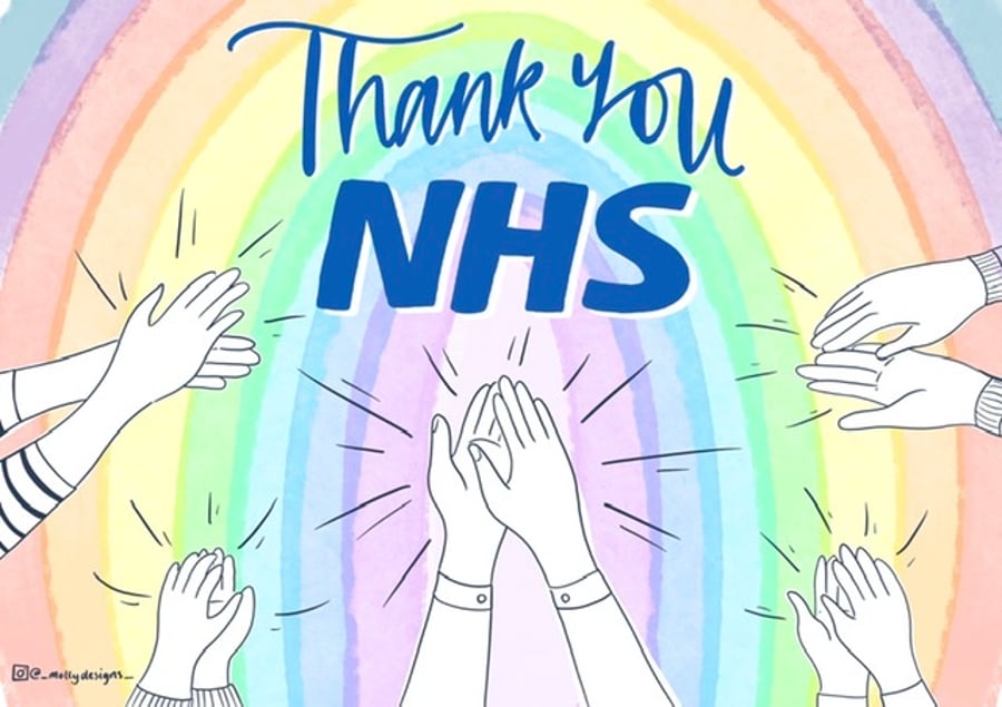 Thank you NHS printable artwork