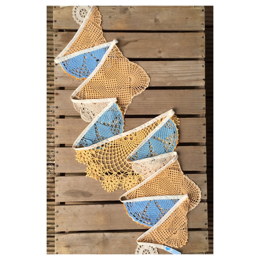 Vintage Doily Bunting