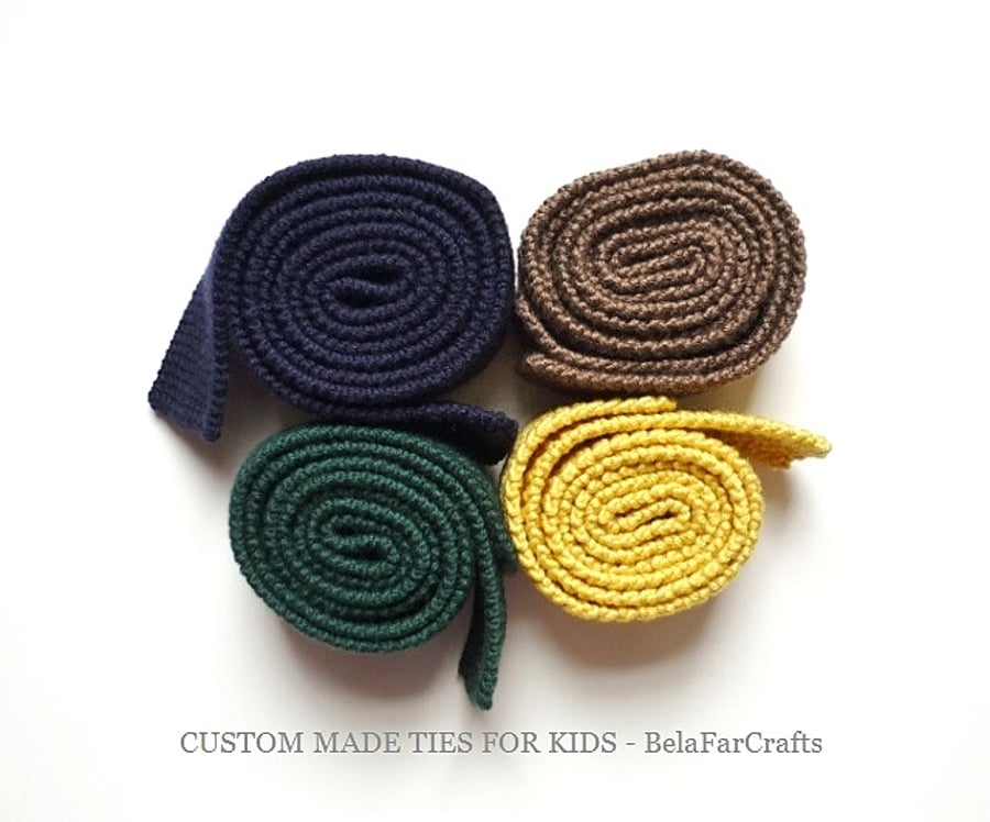 Bespoke boys' neckties - Pageboy knit tie - Christening gift