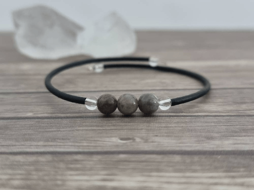 Labradorite Memory Wire Bracelet