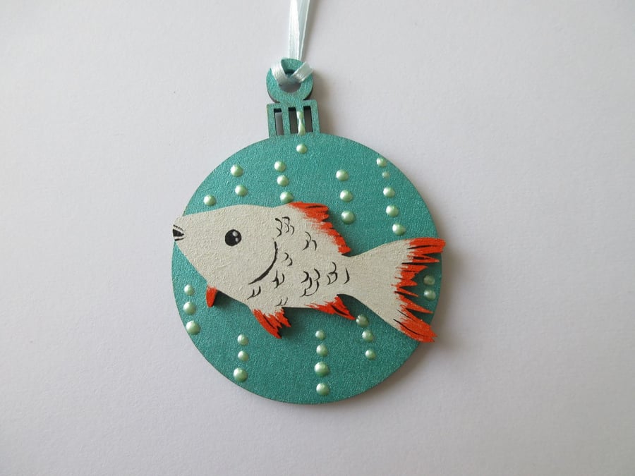 Fish Bauble Hanging Decoration Christmas Tree Bauble Goldfish