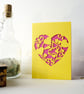 Mini Floral Vine Hearts Card - Image 1