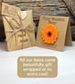 Marigold Brooch, Handmade Wooden Flower Pin, October Birthday Gift - Image 5