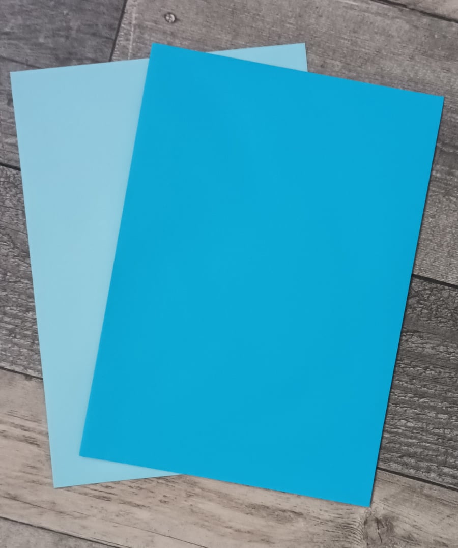C5 A5 Ocean Blue And Baby Blue Envelopes. Cardmaking, Pack Of 6. 120gsm