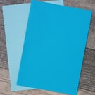 C5 A5 Ocean Blue And Baby Blue Envelopes. Cardmaking, Pack Of 6. 120gsm