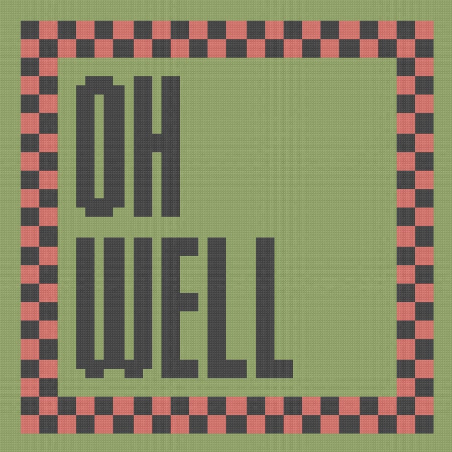 OH WELL Needlepoint Cushion Pattern - Large Digital Tapestry Chart PDF