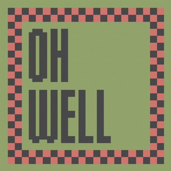 OH WELL Needlepoint Cushion Pattern - Large Digital Tapestry Chart PDF