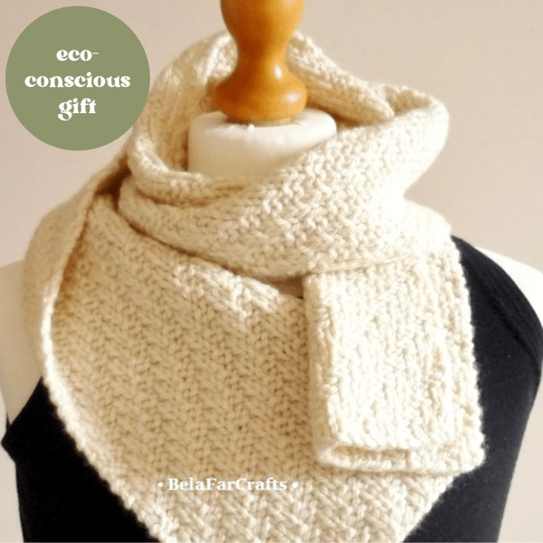 British wool unisex scarf - Handmade in UK - Wool wedding anniversary gift