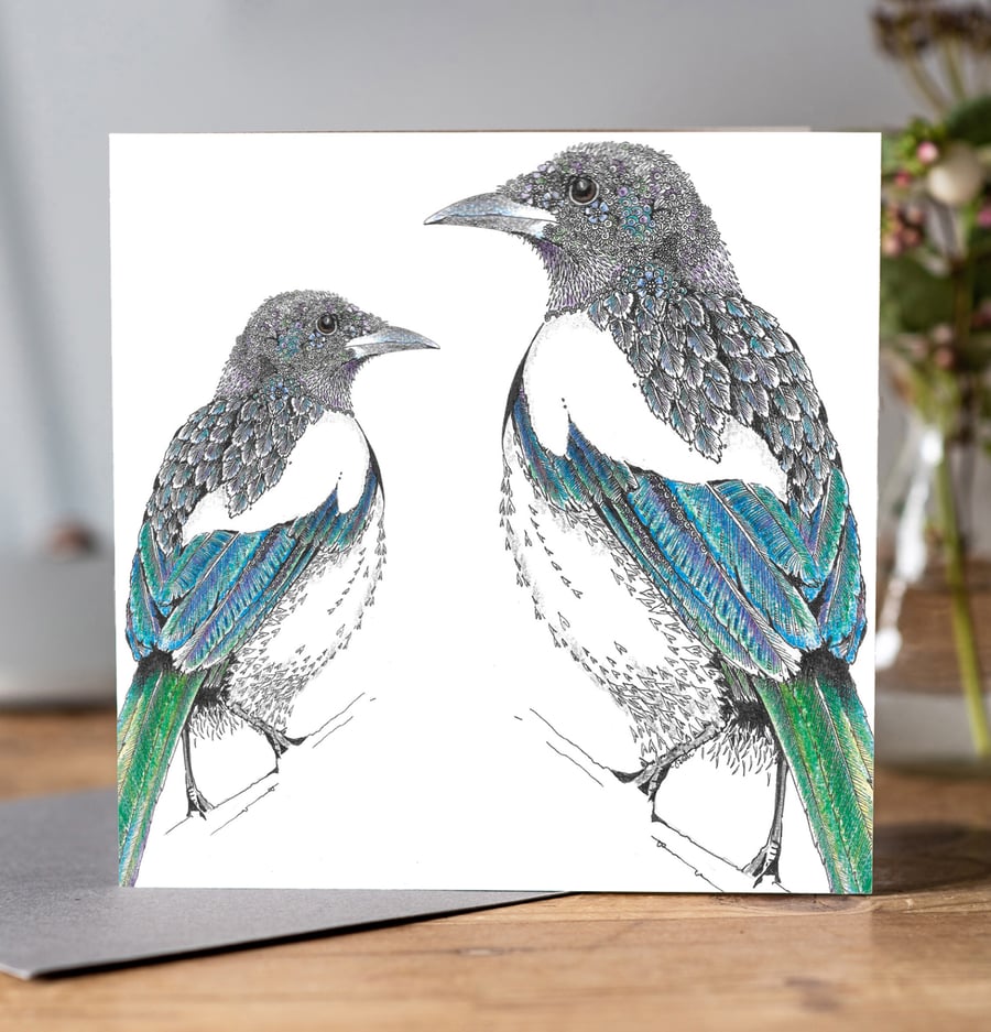 Magpies Greeting card 