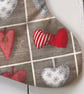 Scandi Style Hearts Christmas Stocking - Image 4