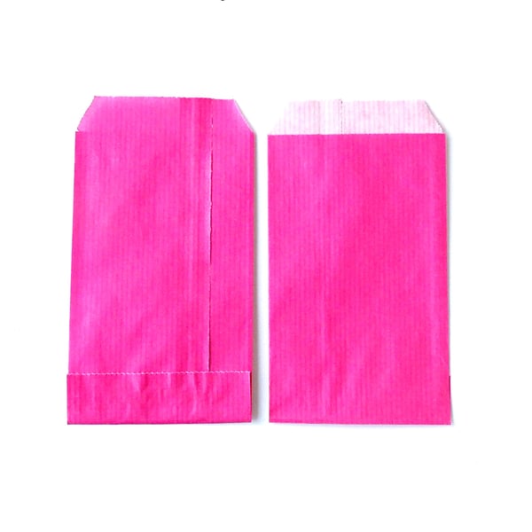 Pink Kraft Paper Bag, Pack of 20 Bags, 11cm x 7cm
