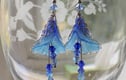Lucite Lily Flower Earrings