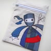gadget case / camera case - embroidered ninja