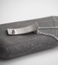 arc pendant necklace, sterling silver necklace, textured silver necklace - Image 3