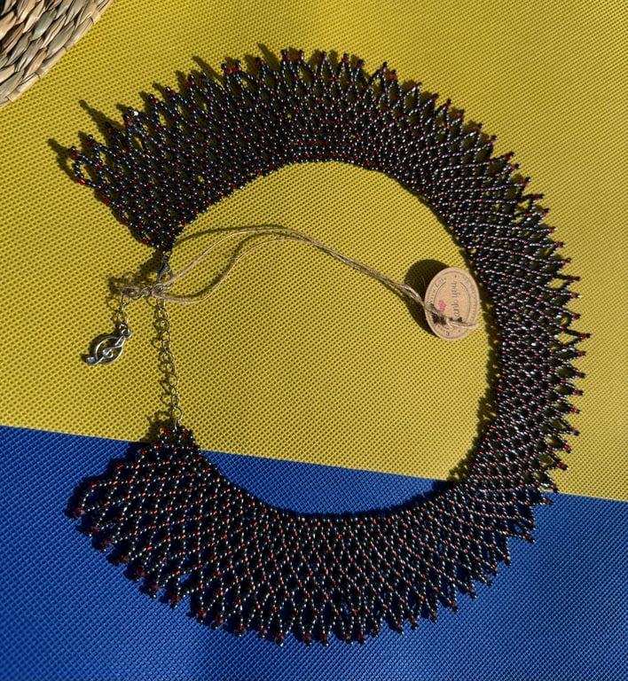 Handmade Beaded Necklace – Traditional Ukrainian style