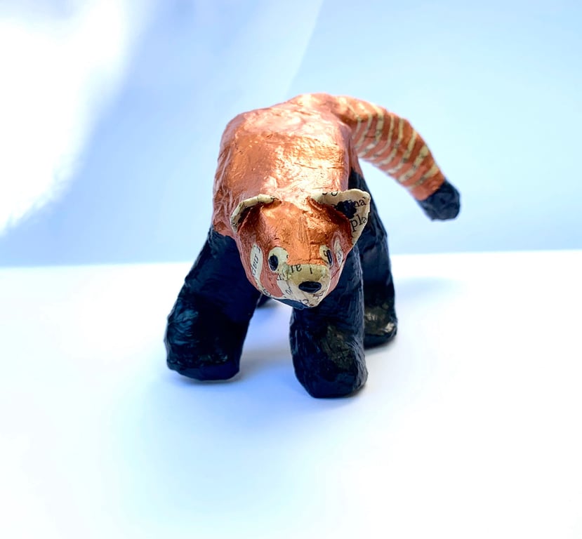 Paper Red Panda - whimsical cute animal art for creating a cozy home atmosphere