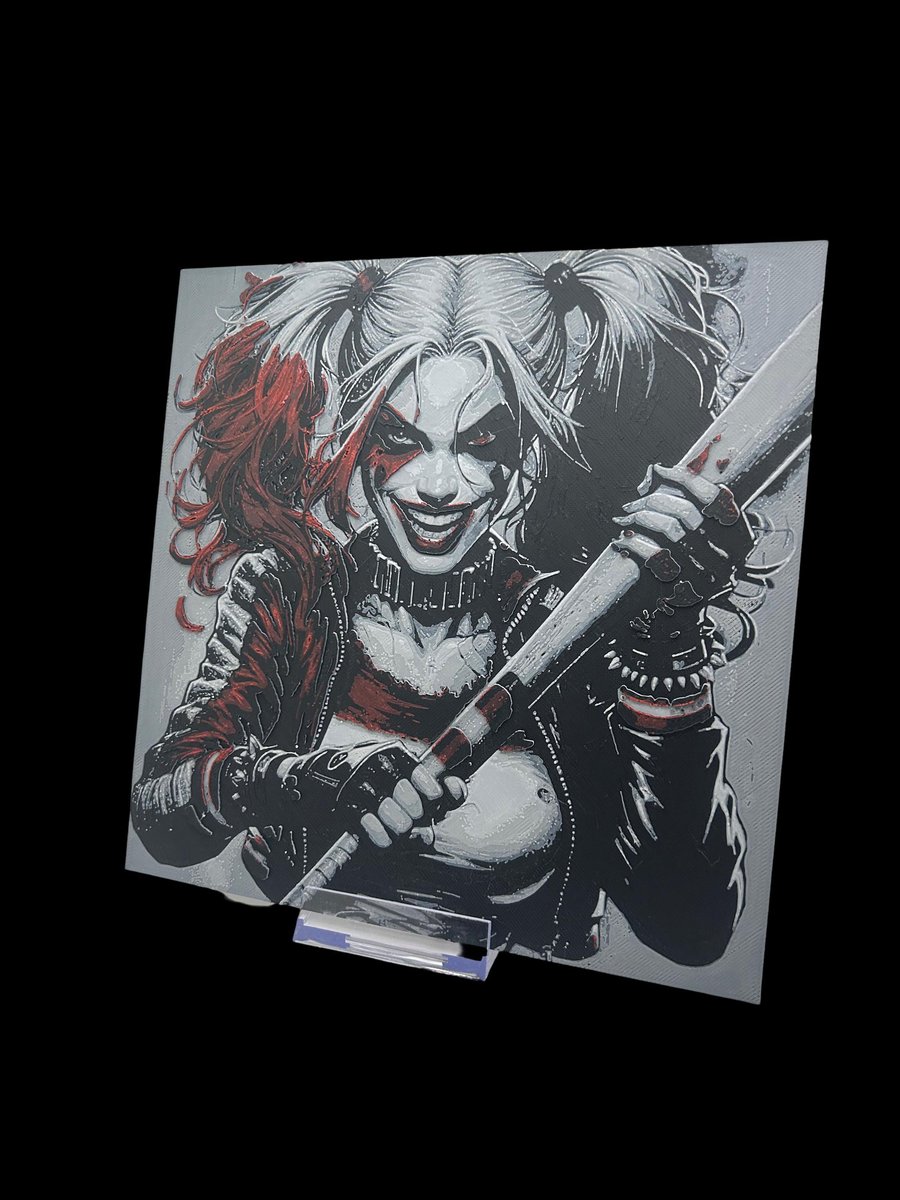Harley Quinn 3D Printed Fan, Wall Art